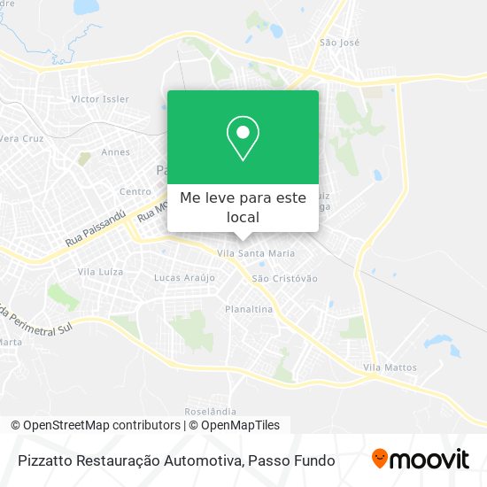 Pizzatto Restauração Automotiva mapa