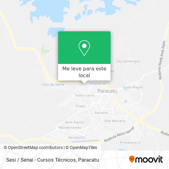 Sesi / Senai - Cursos Técnicos mapa