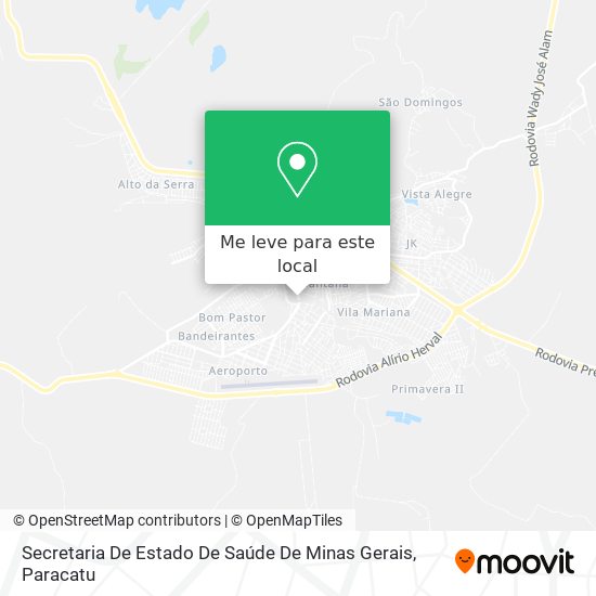 Secretaria De Estado De Saúde De Minas Gerais mapa
