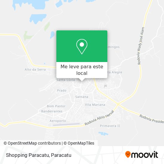 Shopping Paracatu mapa