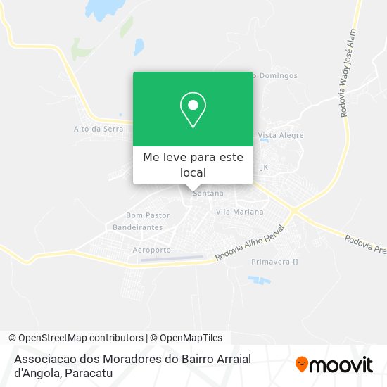Associacao dos Moradores do Bairro Arraial d'Angola mapa
