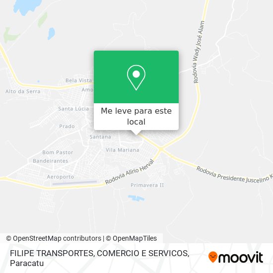 FILIPE TRANSPORTES, COMERCIO E SERVICOS mapa