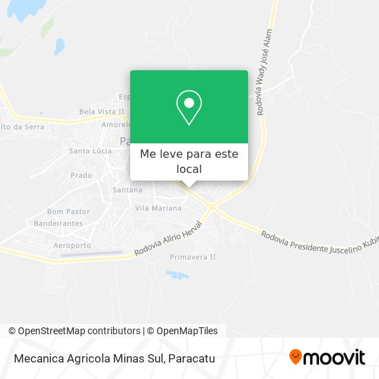 Mecanica Agricola Minas Sul mapa