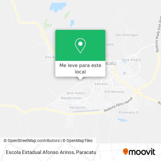 Escola Estadual Afonso Arinos mapa