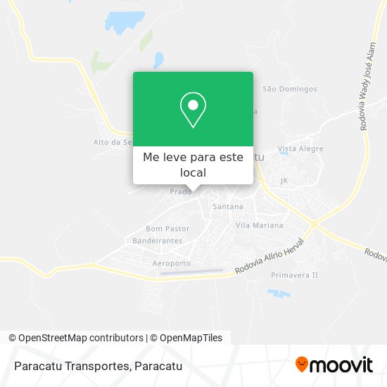 Paracatu Transportes mapa