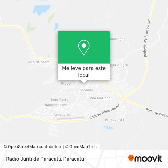 Radio Juriti de Paracatu mapa
