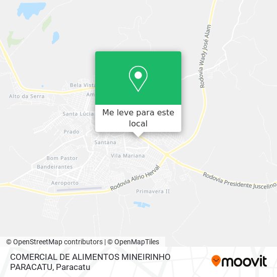 COMERCIAL DE ALIMENTOS MINEIRINHO PARACATU mapa