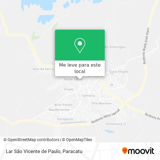 Lar São Vicente de Paulo mapa