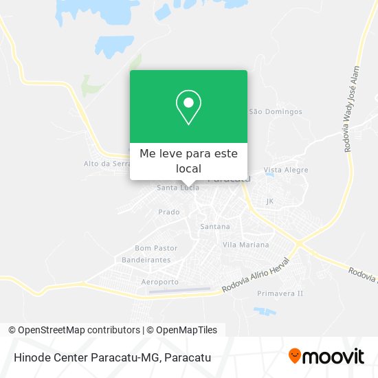 Hinode Center Paracatu-MG mapa