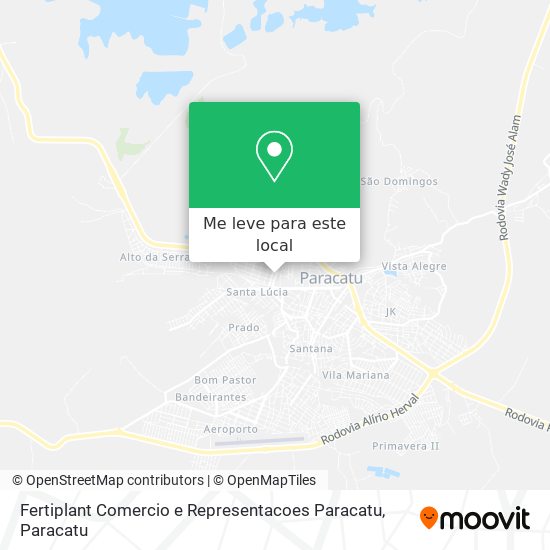 Fertiplant Comercio e Representacoes Paracatu mapa