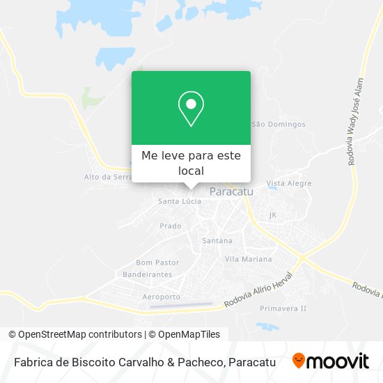 Fabrica de Biscoito Carvalho & Pacheco mapa