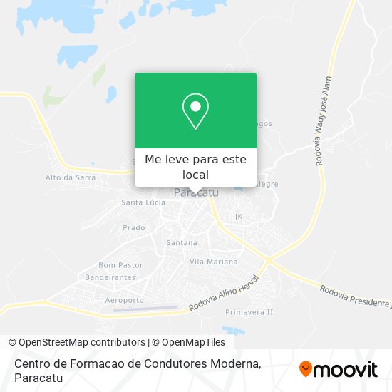 Centro de Formacao de Condutores Moderna mapa