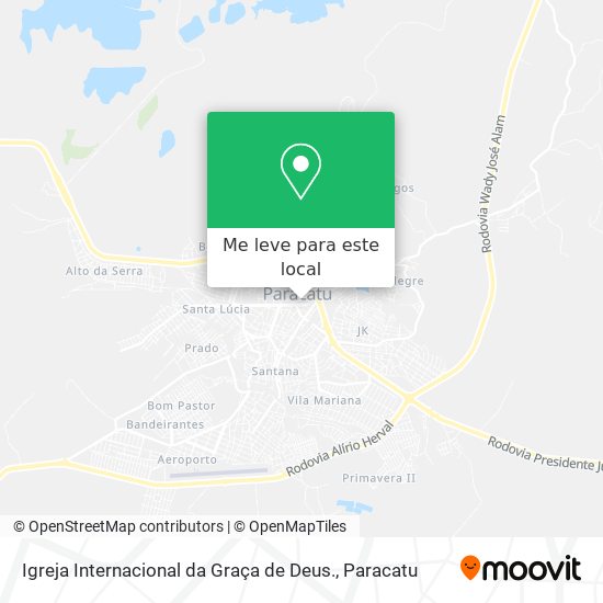 Igreja Internacional da Graça de Deus. mapa