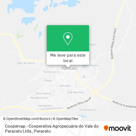 Coopervap - Cooperativa Agropecuária do Vale do Paracatu Ltda. mapa