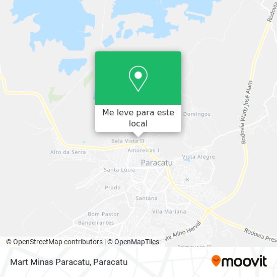 Mart Minas Paracatu mapa