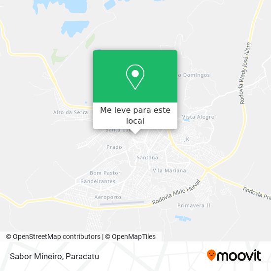 Sabor Mineiro mapa