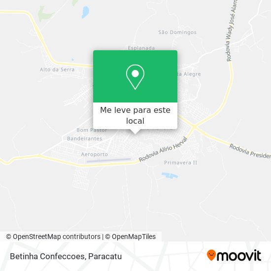 Betinha Confeccoes mapa