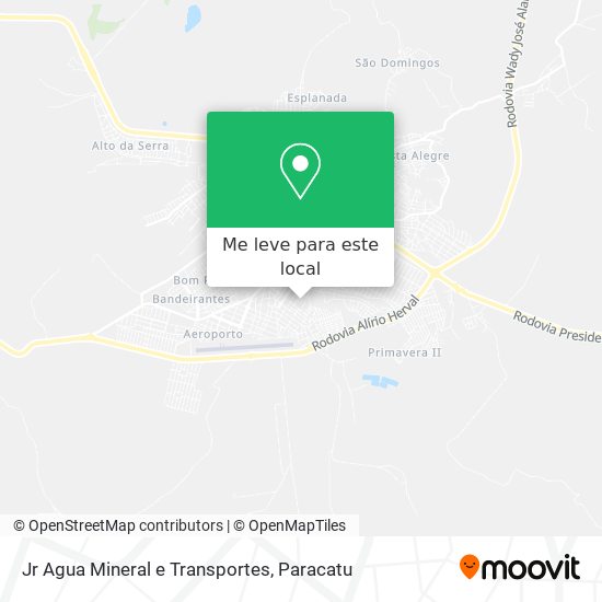 Jr Agua Mineral e Transportes mapa