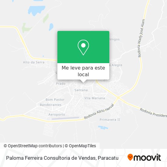 Paloma Ferreira Consultoria de Vendas mapa