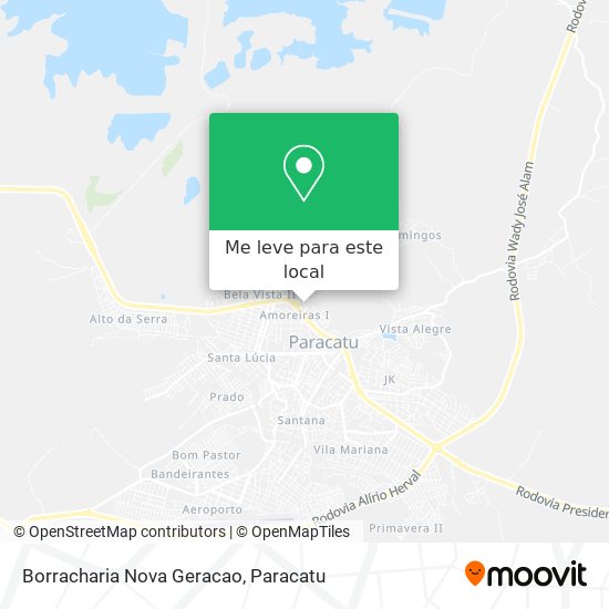 Borracharia Nova Geracao mapa