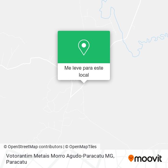 Votorantim Metais Morro Agudo-Paracatu MG mapa