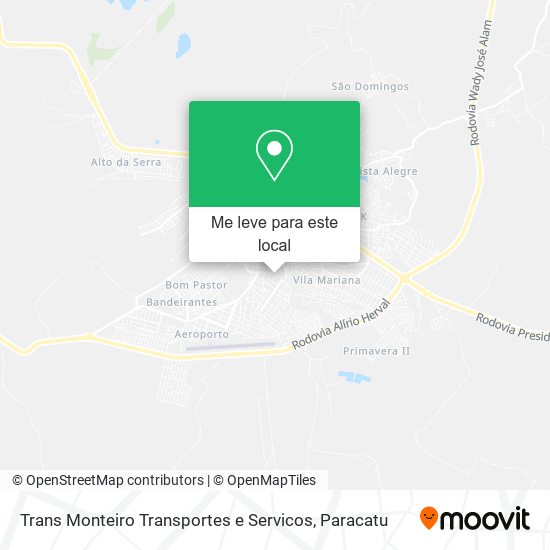 Trans Monteiro Transportes e Servicos mapa