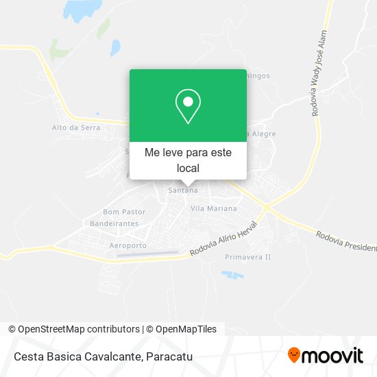 Cesta Basica Cavalcante mapa