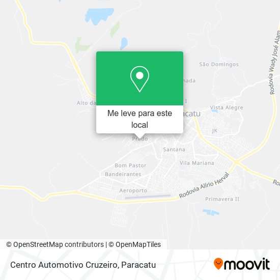 Centro Automotivo Cruzeiro mapa