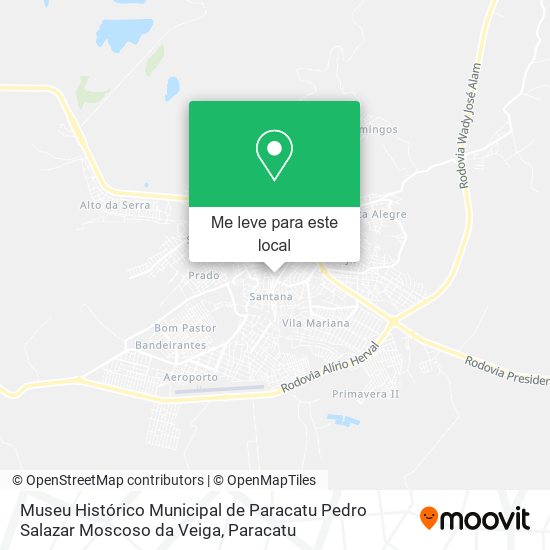 Museu Histórico Municipal de Paracatu Pedro Salazar Moscoso da Veiga mapa