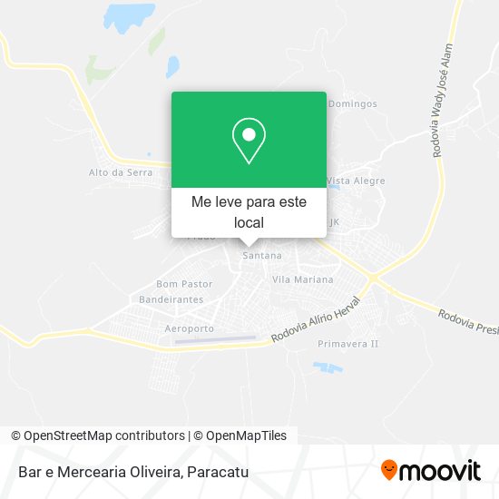 Bar e Mercearia Oliveira mapa