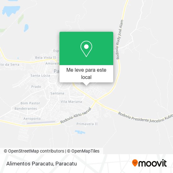 Alimentos Paracatu mapa