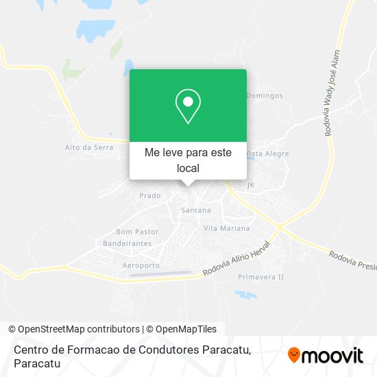 Centro de Formacao de Condutores Paracatu mapa