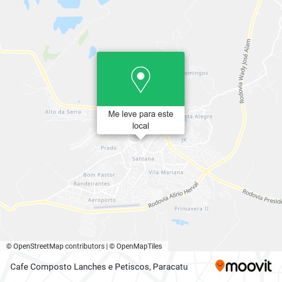 Cafe Composto Lanches e Petiscos mapa