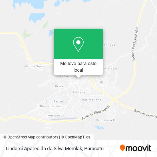 Lindarci Aparecida da Silva Memlak mapa