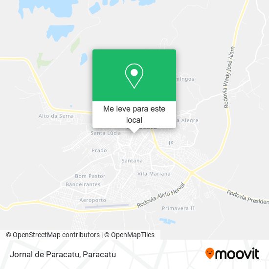 Jornal de Paracatu mapa