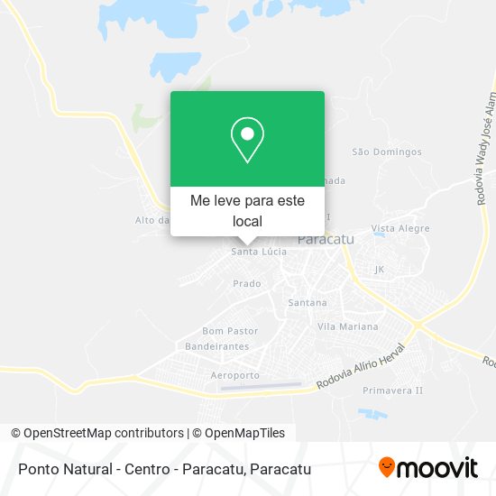 Ponto Natural - Centro - Paracatu mapa