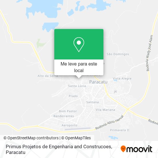 Primus Projetos de Engenharia and Construcoes mapa