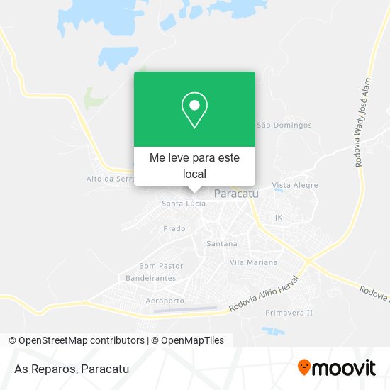 As Reparos mapa