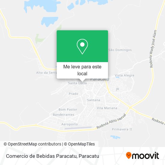 Comercio de Bebidas Paracatu mapa