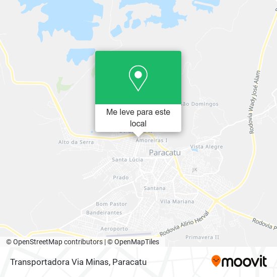 Transportadora Via Minas mapa