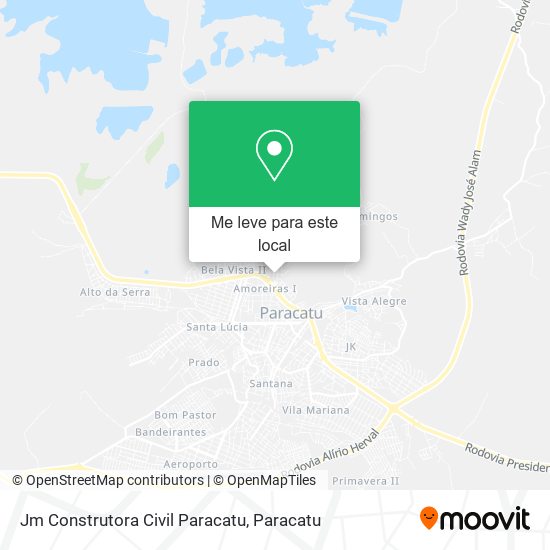 Jm Construtora Civil Paracatu mapa