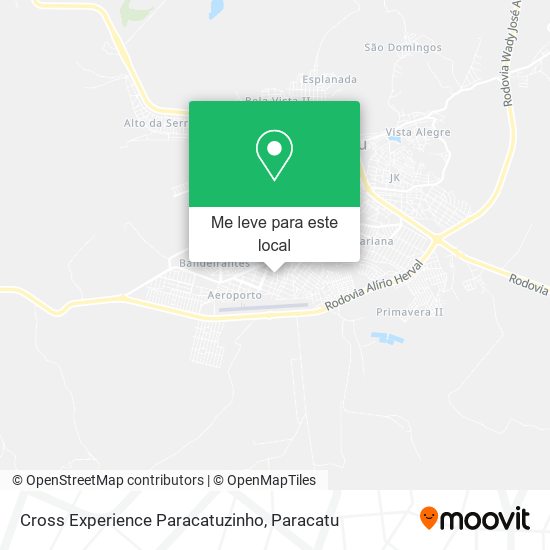 Cross Experience Paracatuzinho mapa