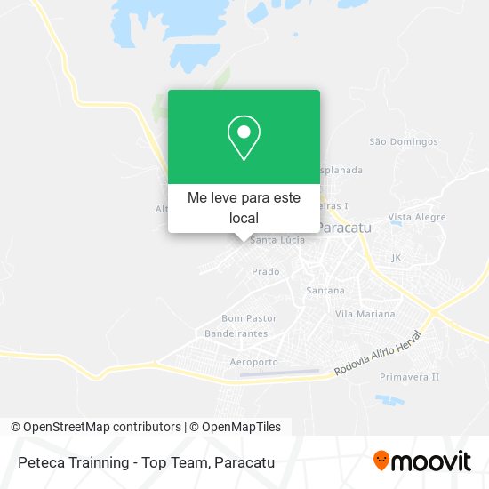 Peteca Trainning - Top Team mapa