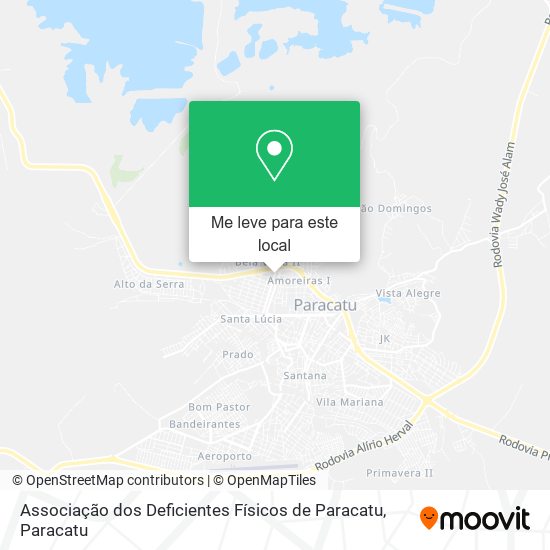 Associação dos Deficientes Físicos de Paracatu mapa
