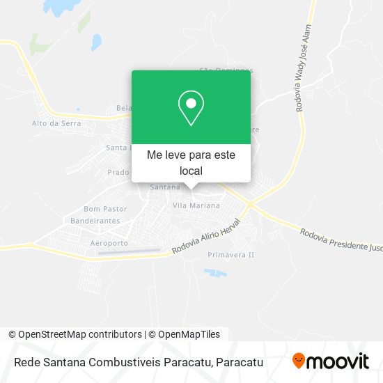 Rede Santana Combustiveis Paracatu mapa