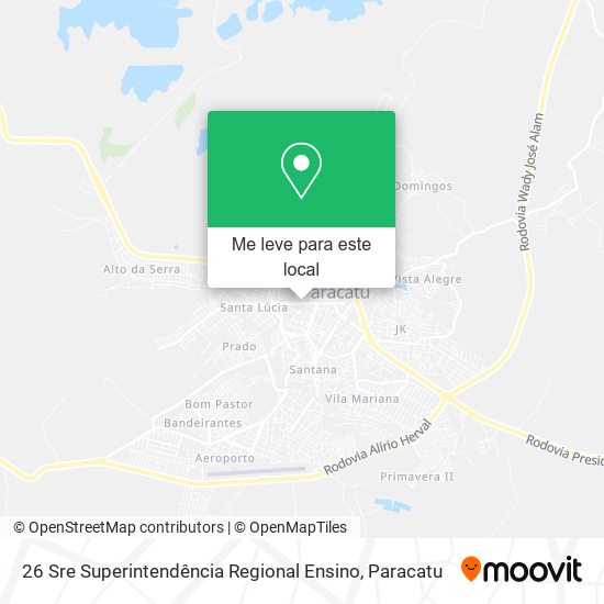 26 Sre Superintendência Regional Ensino mapa