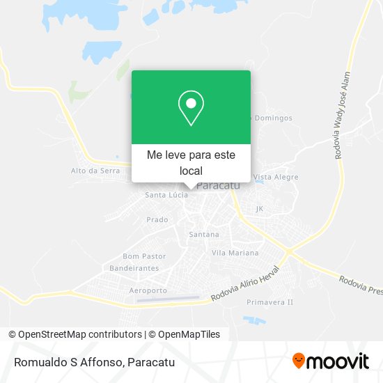 Romualdo S Affonso mapa