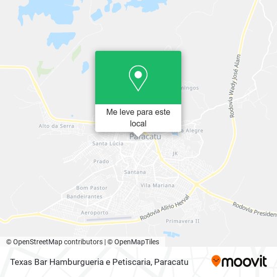 Texas Bar Hamburgueria e Petiscaria mapa