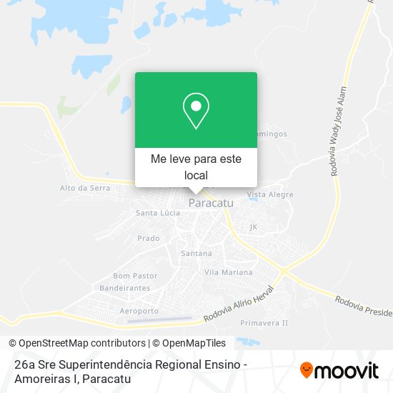 26a Sre Superintendência Regional Ensino - Amoreiras I mapa