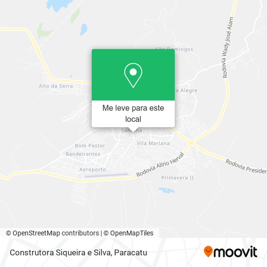 Construtora Siqueira e Silva mapa